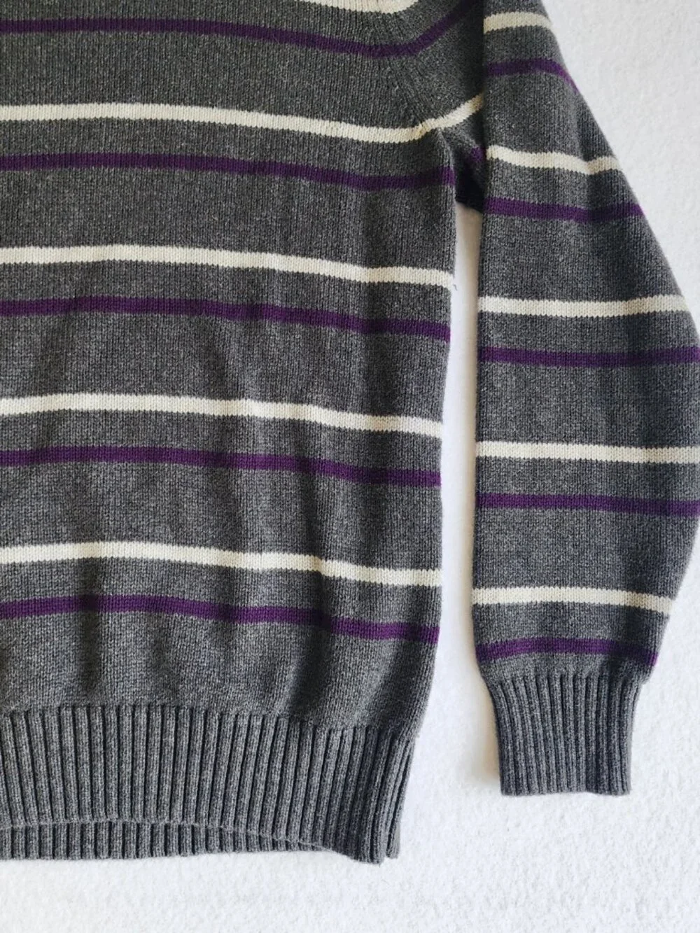 St. John's Bay Men's Striped Cotton Crewneck Sweater